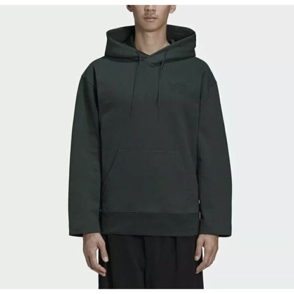Adidas Y-3 Oversized Hoodie Mens Green Casual Athletic Workout Sweatshirt NWT - Picture 1 of 8